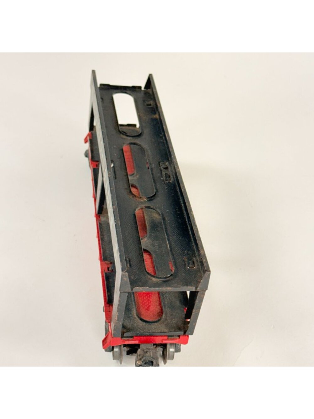 Vintage Lionel 6414 Red Autol Loader Flat Car O Gauge Model Train No Cars - Picture 9 of 9